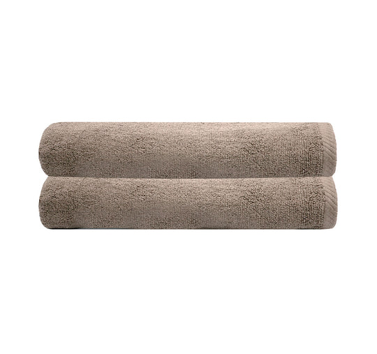 Chateau 2 Piece 500GSM Cotton Bath Towel Set Latte