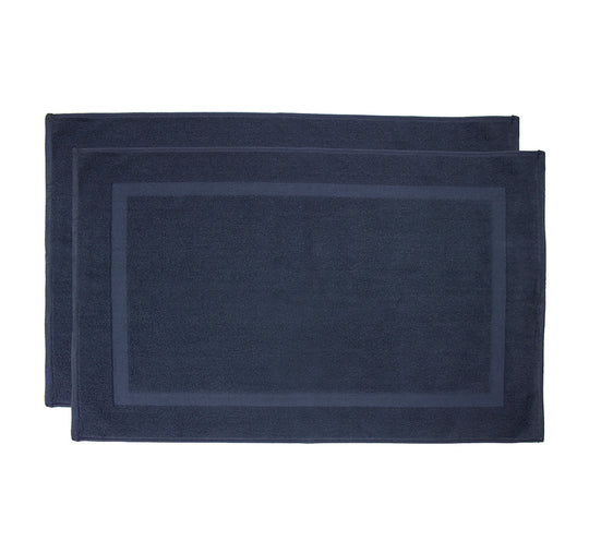 Chateau 2 Piece 800GSM Cotton Bath Mat Set Navy