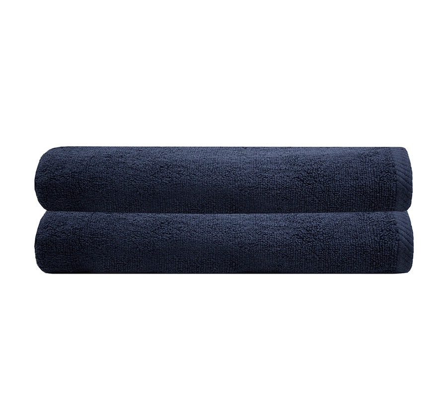 2 Piece Chateau 500GSM Cotton Bath Sheet Set Navy