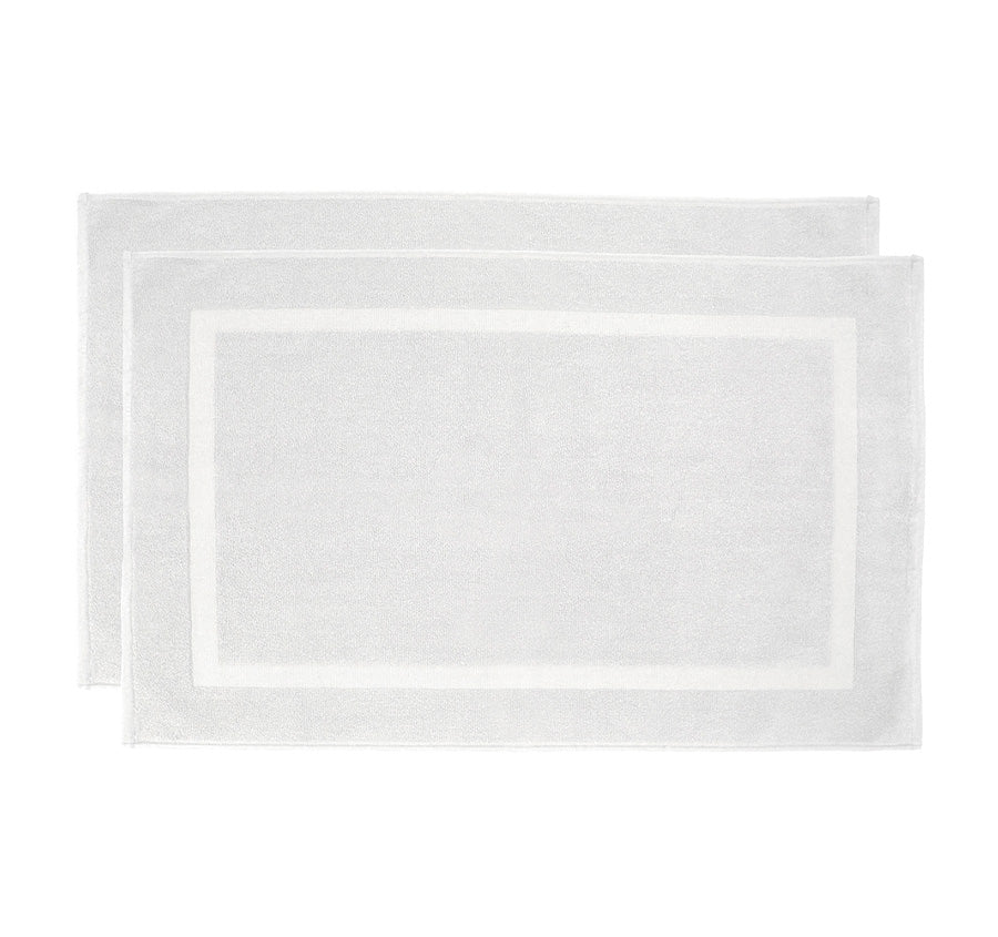 2 Piece Chateau 500GSM Cotton Bath Mat Set White