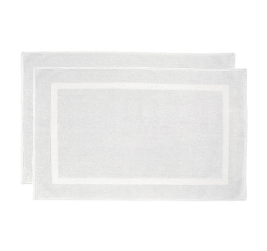 Chateau 2 Piece 800GSM Cotton Bath Mat Set White