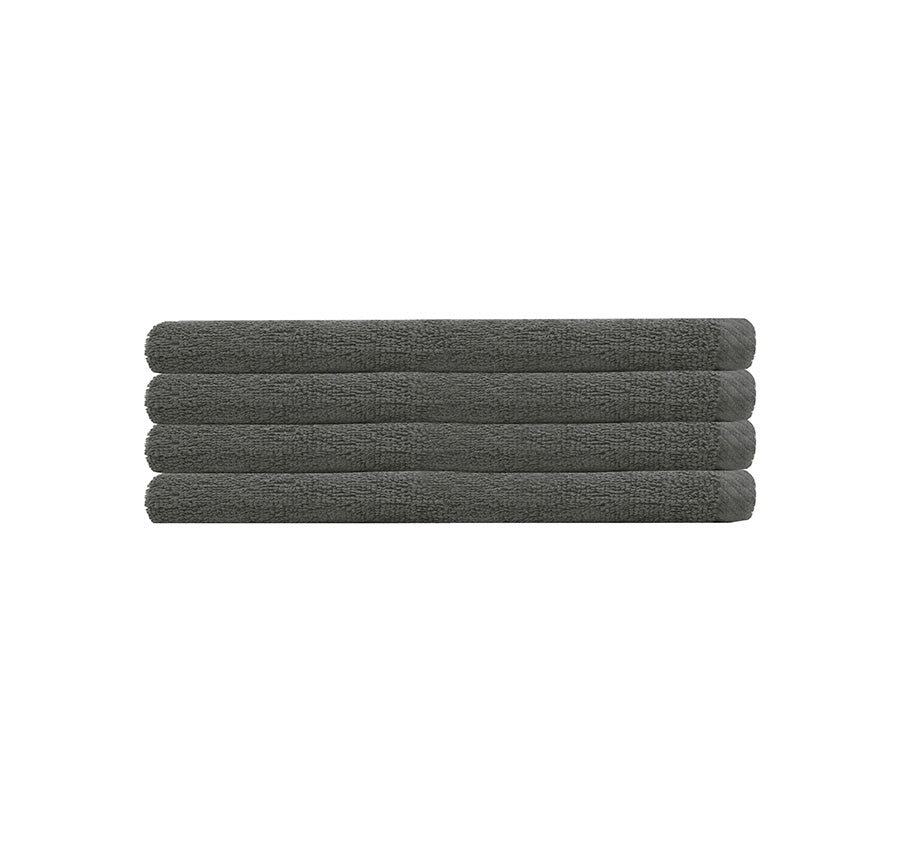 4 Piece Chateau 500GSM Cotton Hand Towel Set Charcoal