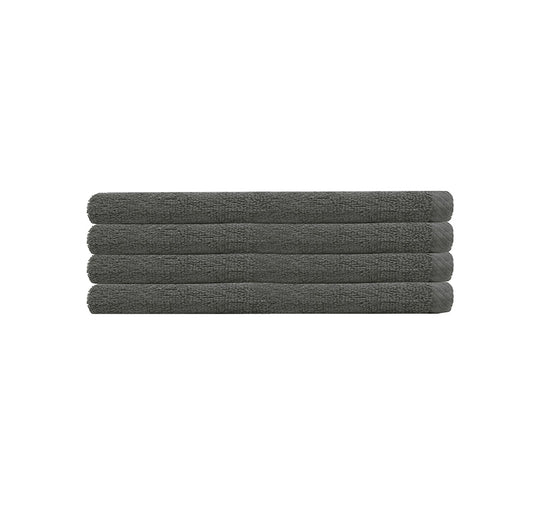 Chateau 4 Piece 500GSM Cotton Hand Towel Set Charcoal