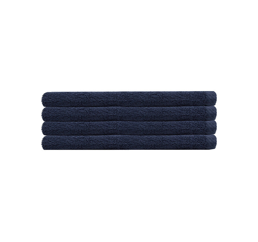 4 Piece Chateau 500GSM Cotton Hand Towel Set Navy