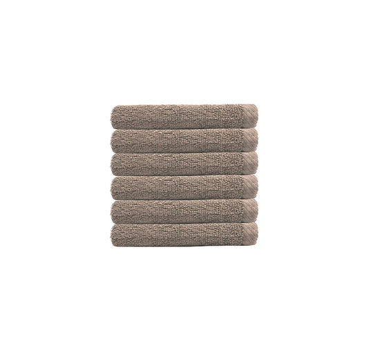 Chateau 6 Piece 500GSM Cotton Face Washer Set Latte
