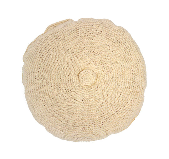 Demi 45cm Round Filled Cushion Custard