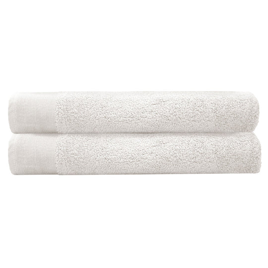 2 Piece Elvire 600GSM Cotton Bath Sheet Towel Set Ivory