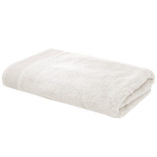 2 Piece Elvire 600GSM Cotton Bath Towel Set Ivory