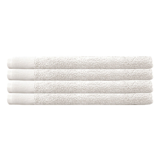 4 Piece Elvire 600GSM Cotton Hand Towel Set Ivory