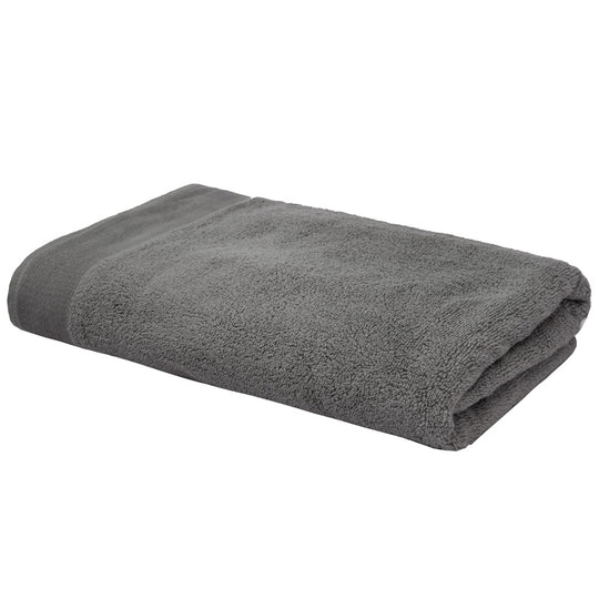 2 Piece Elvire 600GSM Cotton Bath Towel Set Pewter