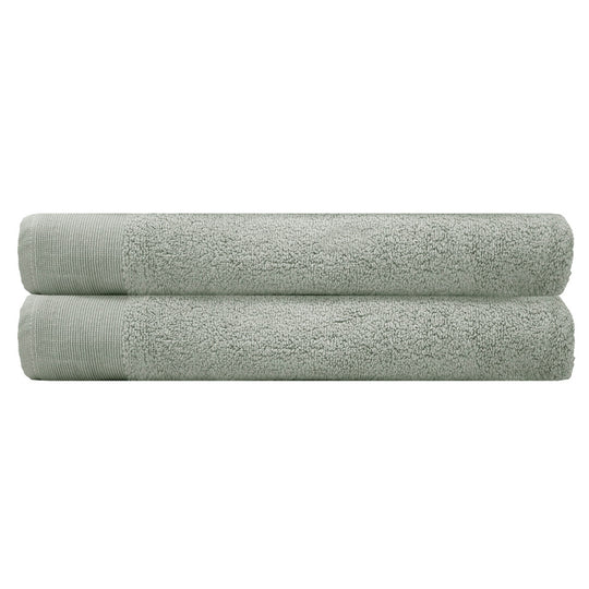2 Piece Elvire 600GSM Cotton Bath Sheet Towel Set Sage