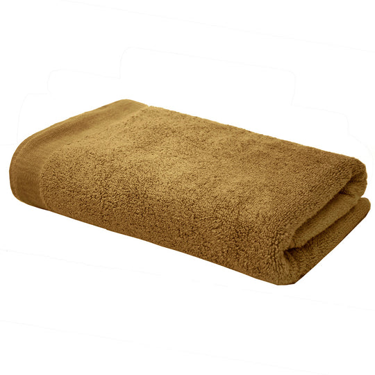 2 Piece Elvire 600GSM Cotton Bath Sheet Towel Set Tobacco