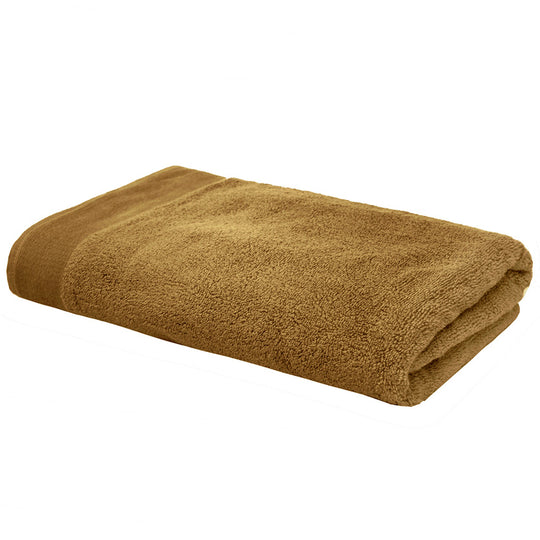 2 Piece Elvire 600GSM Cotton Bath Towel Set Tobacco
