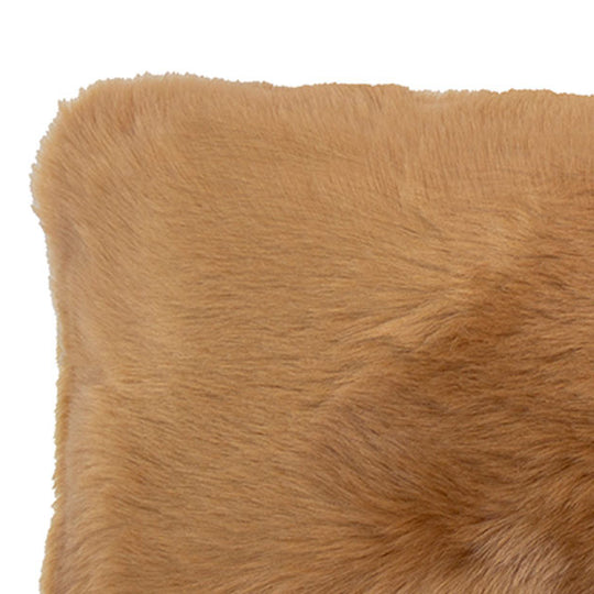 Faux Fur Plain 30x50cm Filled Cushion Butterscotch