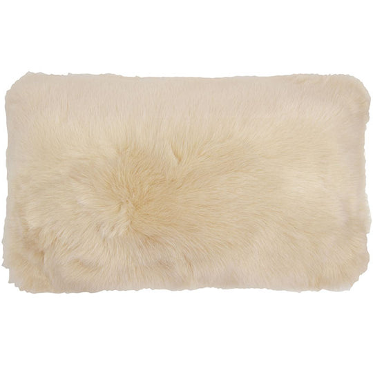 Faux Fur Plain 30x50cm Filled Cushion Nougat