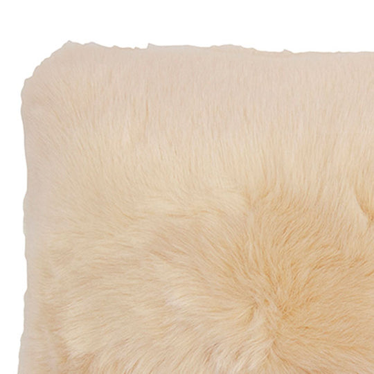 Faux Fur Plain 30x50cm Filled Cushion Nougat