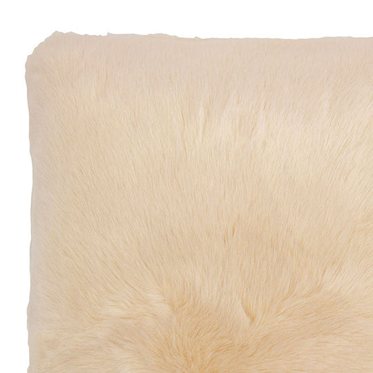 Faux Fur Plain 50x50cm Filled Cushion Nougat
