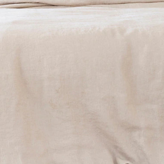 French Linen Quilt Cover Set Range Pebble