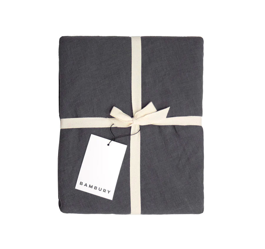 French Linen 228cm Round Tablecloth Snow