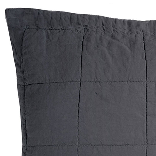 French Linen Standard Pillowsham Charcoal