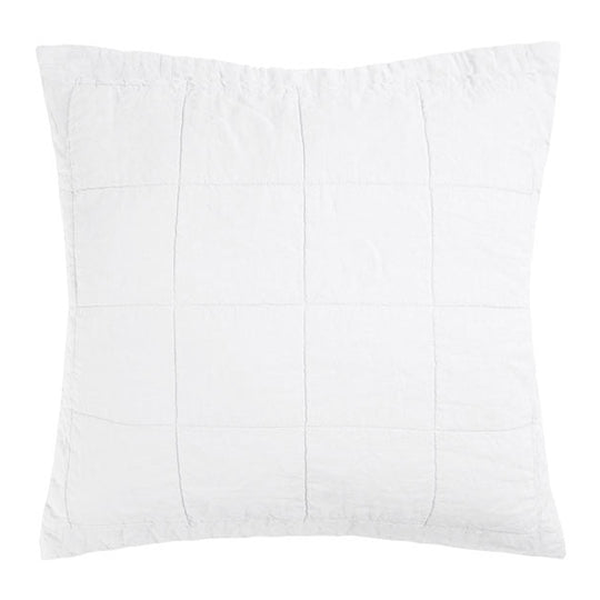 French Linen Queen Bed to King Bed Coverlet Snow