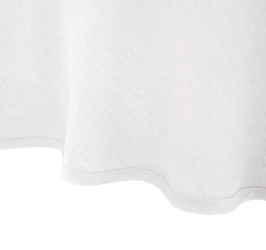 French Linen 228cm Round Tablecloth Charcoal