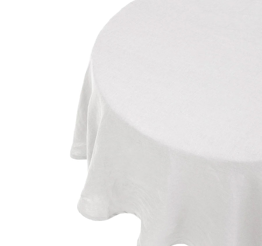 French Linen 228cm Round Tablecloth Charcoal