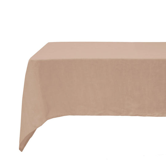 French Linen 150x275cm Tablecloth Tea Rose