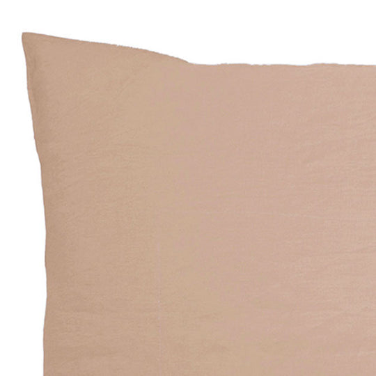 French Linen Standard Pillowcase Pair Tea Rose