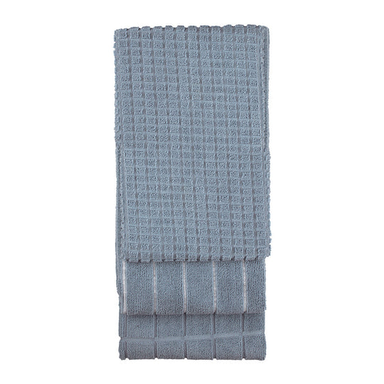 Microfibre 3 Pack Tea Towel Blue