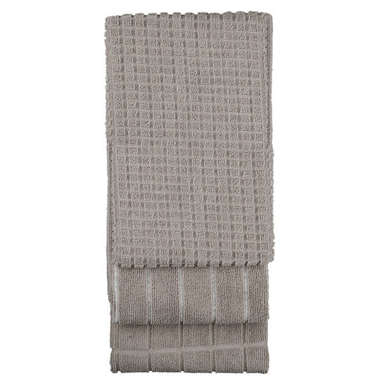 Microfibre 3 Pack Tea Towel Grey