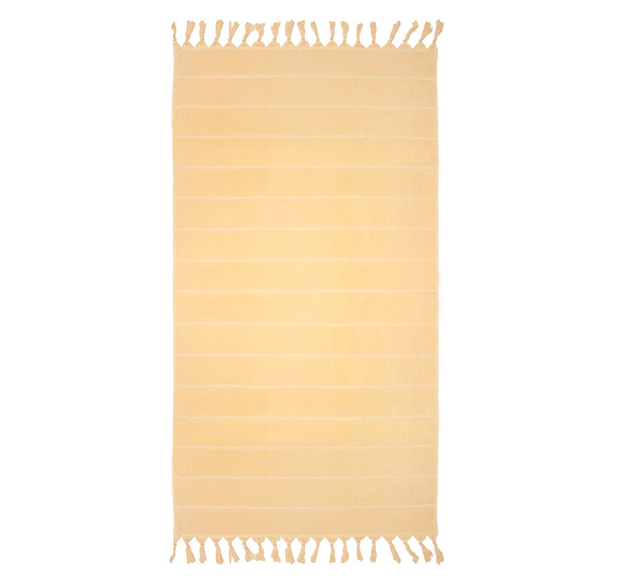 Santorini 90x170cm Beach Towel Custard