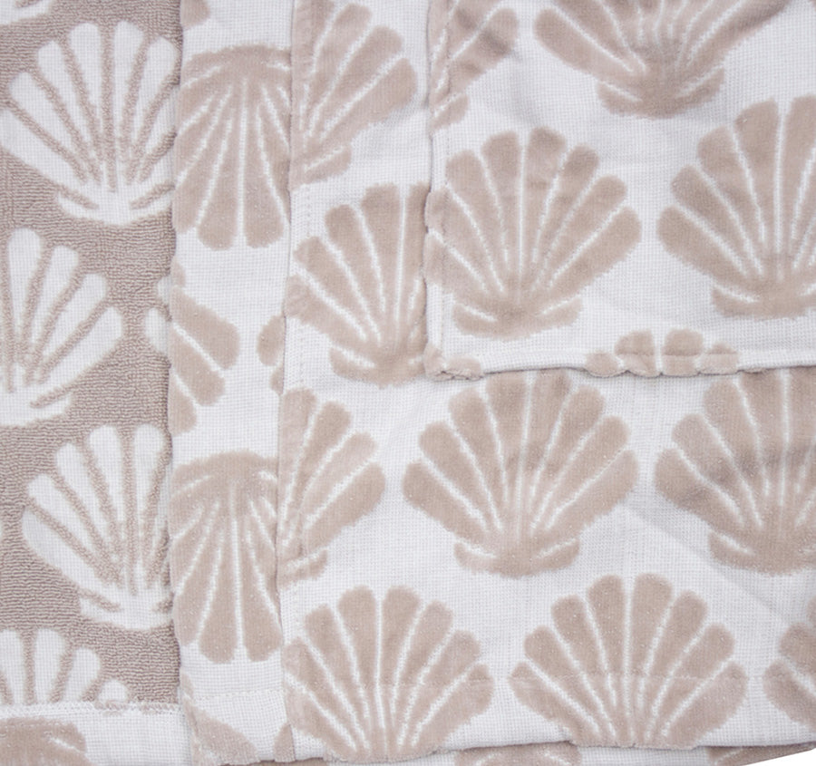 Shell Cotton Robe Pebble
