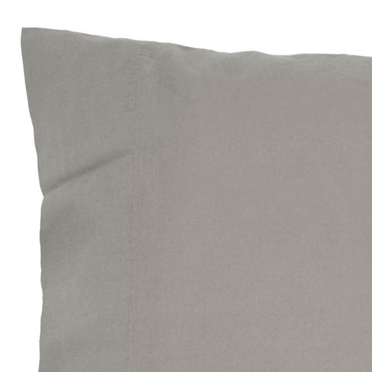 Temple Organic Cotton Standard Pillowcase Pair Grey