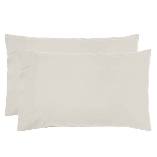 Temple Organic Cotton Standard Pillowcase Pair Pebble