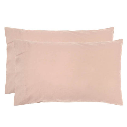 Temple Organic Cotton Standard Pillowcase Pair Rosewater