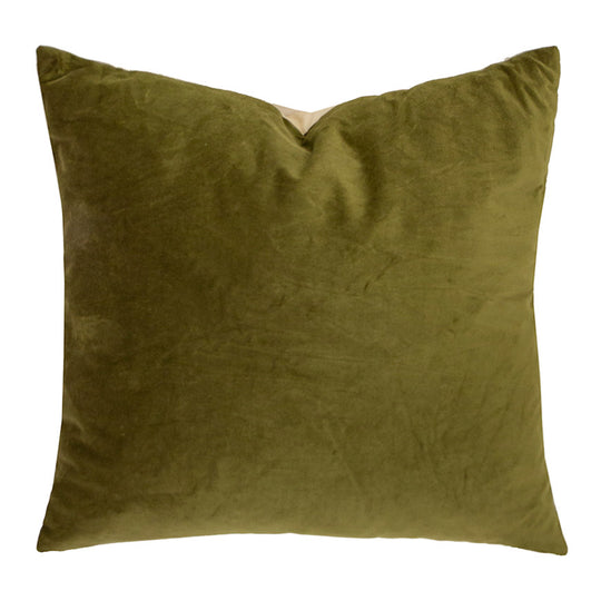Velvet 50x50cm Filled Cushion Olive