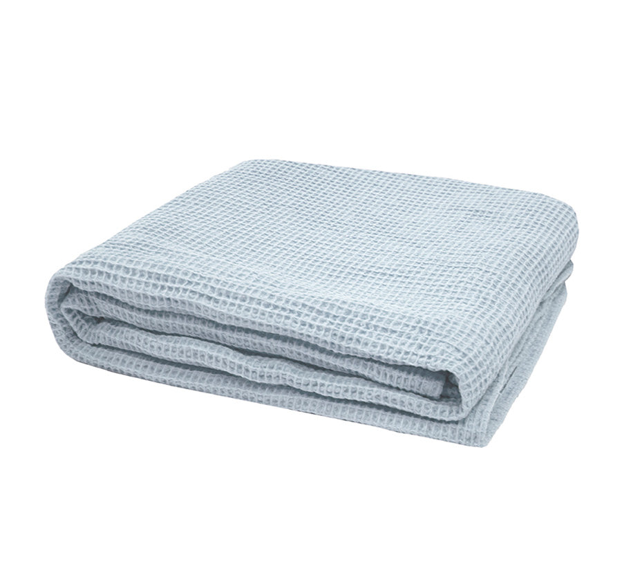 Waffle 130x180cm Throw Rug Cloud