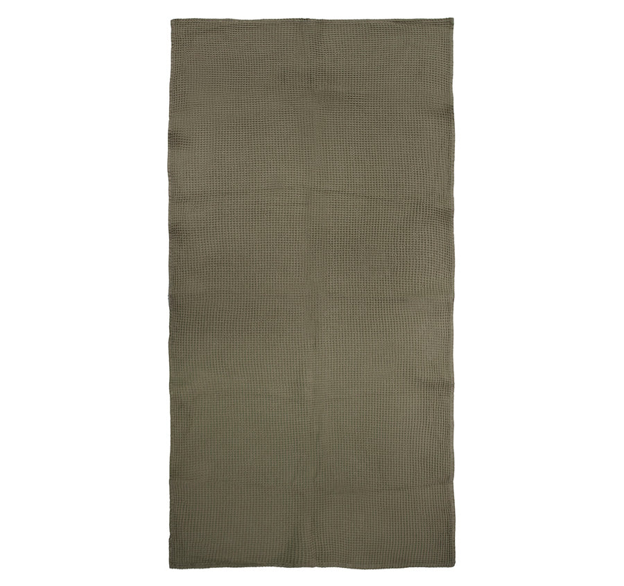 Waffle Cotton Bath Towel Range Olive