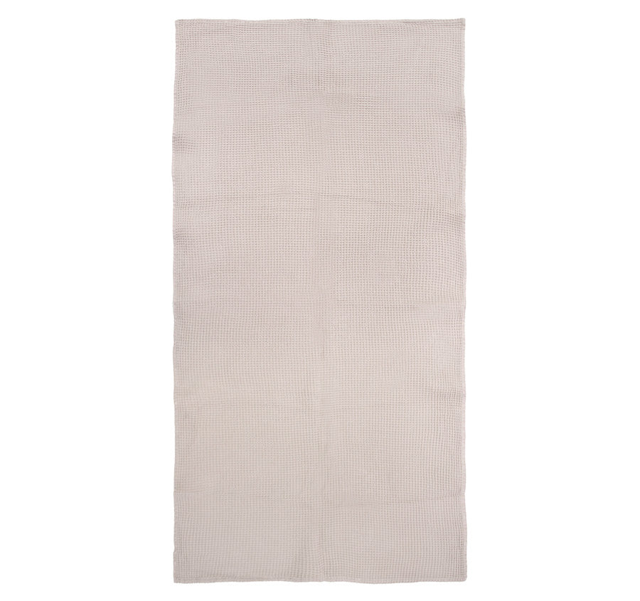 Waffle Cotton Bath Towel Range Pebble