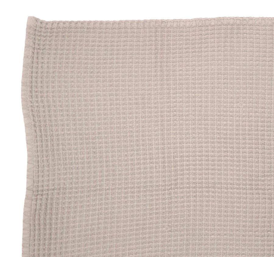 Waffle Cotton Bath Towel Range Pebble