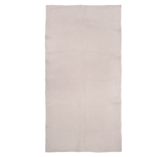 Waffle Cotton Bath Towel Range Pebble