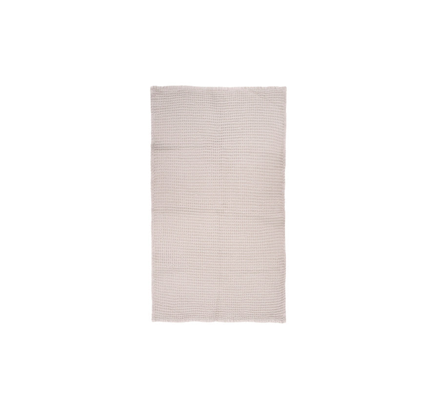 Waffle Cotton Bath Towel Range Pebble