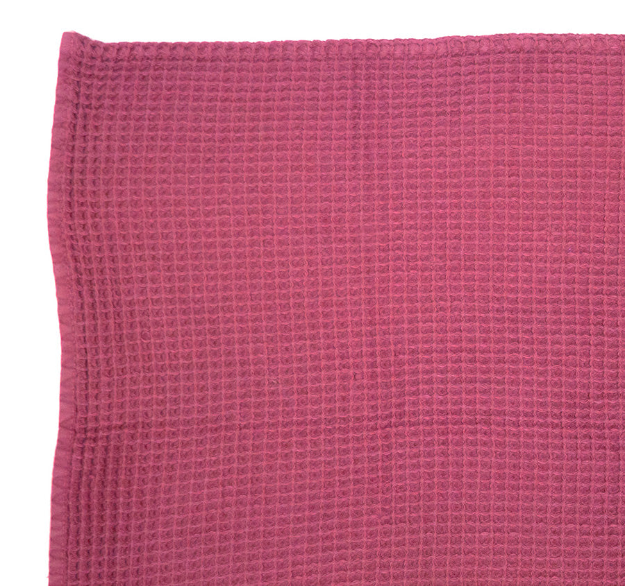 Waffle 130x180cm Throw Rug Pink