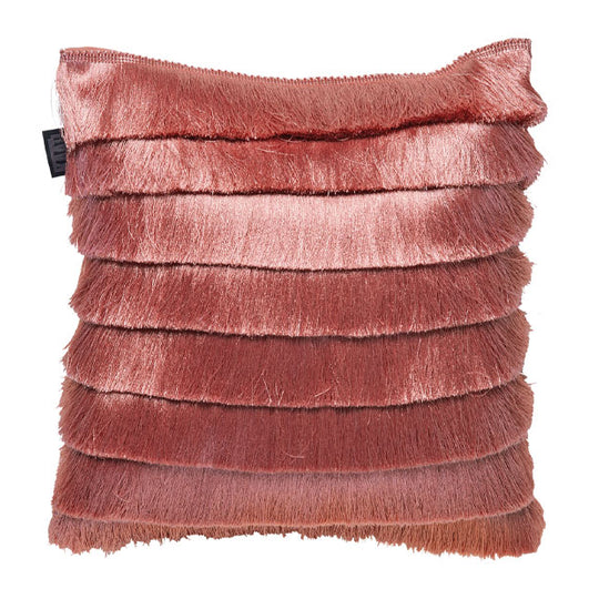 Fringy 40x40cm Filled Cushion Coral