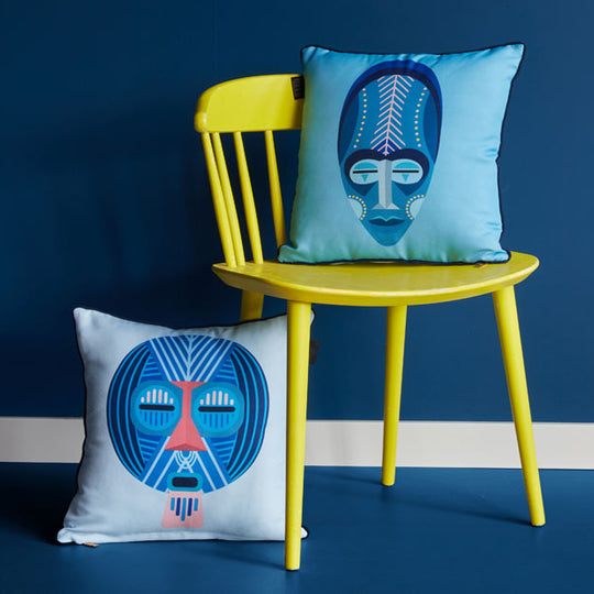 Mascarade 40x40cm Filled Cushion Blue