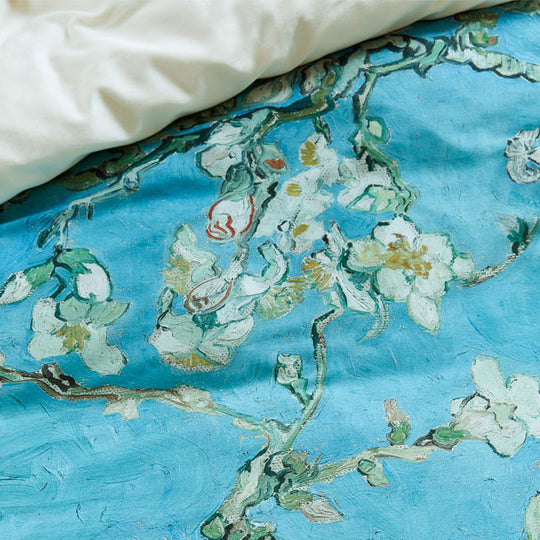 Almond Blossom Quilt Cover Set Range Blue