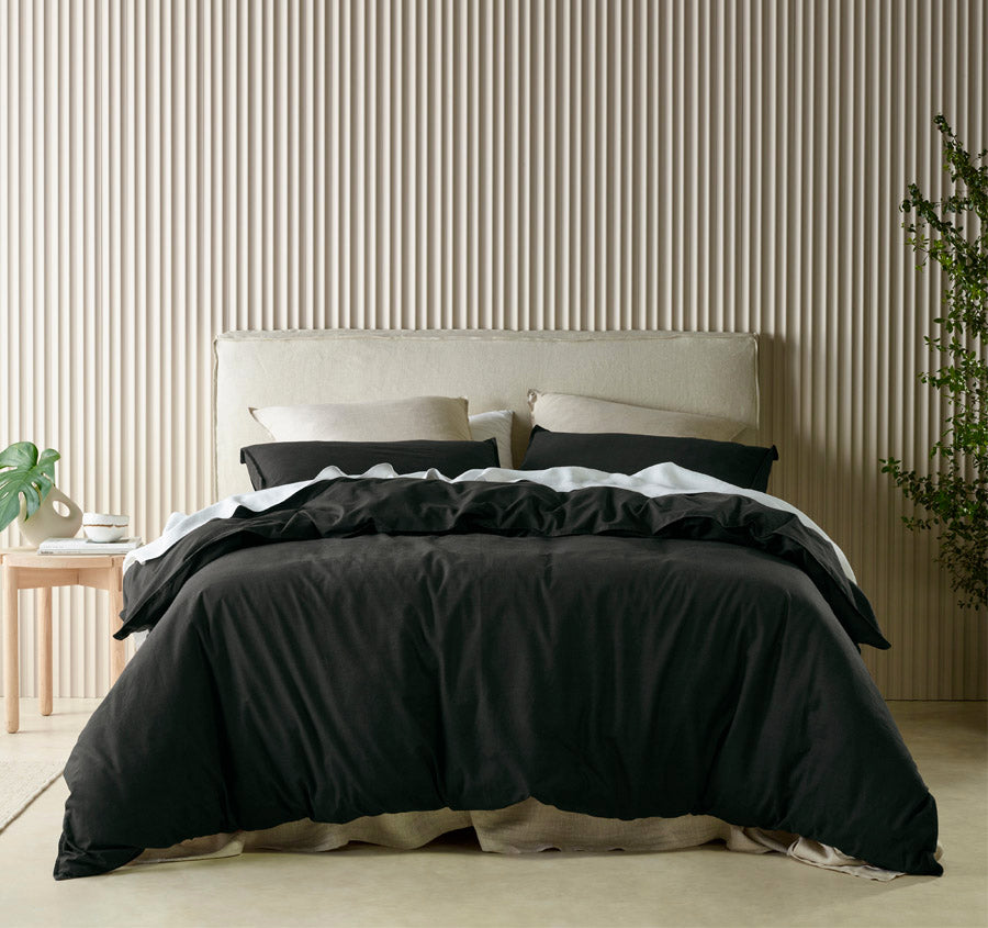 Acacia Quilt Cover Set Range Charcoal