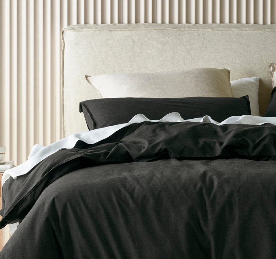 Acacia Quilt Cover Set Range Charcoal