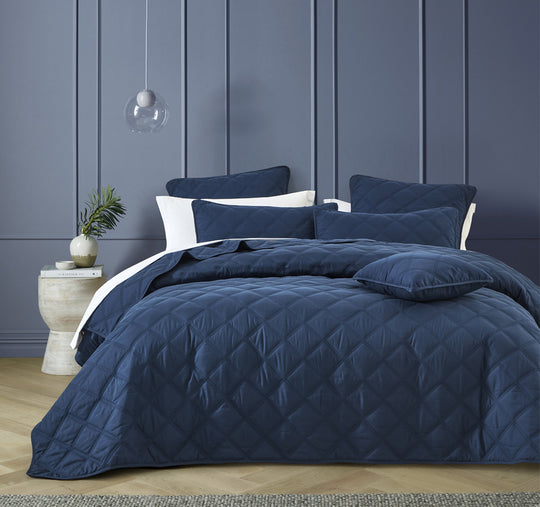 Barclay Coverlet Set Range Navy